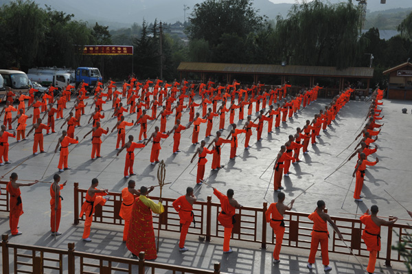 第十届中国郑州国际少林武术节登封迎宾活动合练彩排