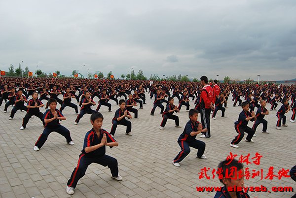 嵩山少林武校一起习武的学生